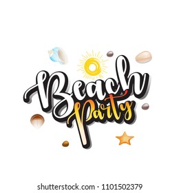 Summer Party lettering,