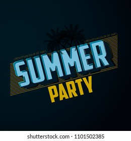 Summer Party lettering,