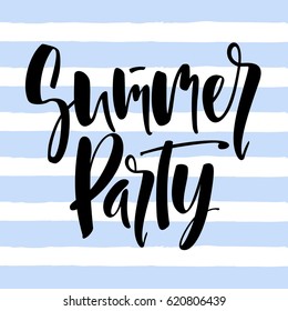 summer party lettering