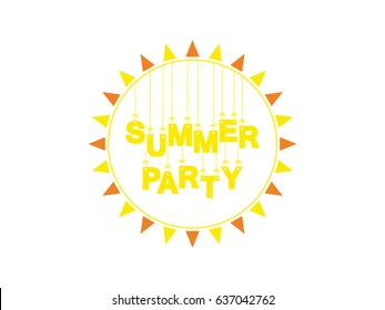 Summer Party Logo Illustration