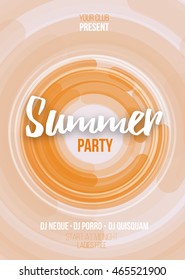 Summer party poster with abstract background. Vector illustration EPS10.