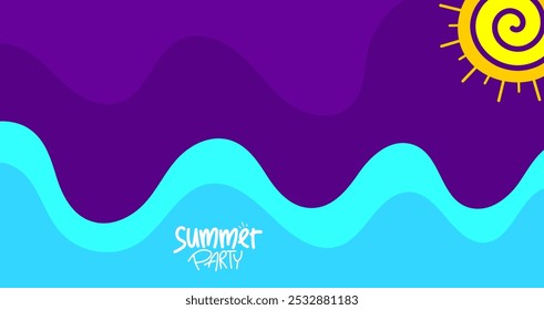 pôster de festa de verão. conceito de fundo, layout de hd, banner, modelo de cartão de saudação.