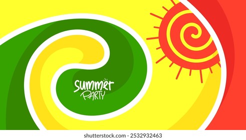 pôster de festa de verão. conceito de fundo, layout de hd, banner, modelo de cartão de saudação ilustração vetor