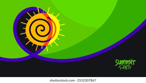 summer party poster. background, hd layout, banner designs, greeting card template. vector illustration