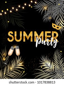 Summer party poster background. Vector Illustration EPS10