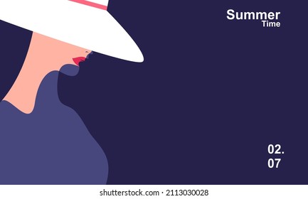 Plantilla de diseño de afiches para fiestas de verano. Ilustración vectorial en estilo minimalista.