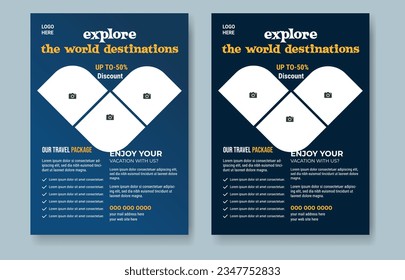 A Summer party poster or flyer design template with palm trees silhouettes. Modern style