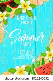 Summer party poster invitation