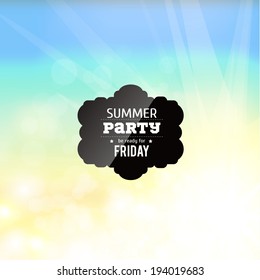 Summer party poster. Vector background.