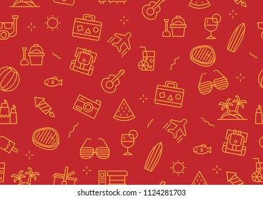 summer party seamless pattern texture, use for background and birthday decorative, Vector EPS 10