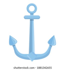 Summer party ship anchor icon. Cartoon of summer party ship anchor vector icon for web design isolated on white background