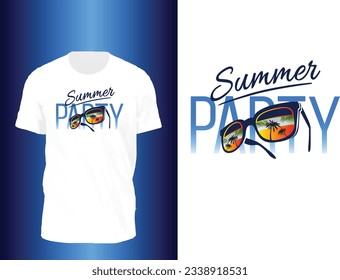 Summer party t shirt.vector file.