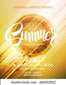 Summer party. Template poster. Vector illustration EPS 10