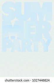 Summer Party typographic poster design. Vector illustration.