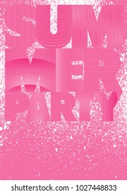 Summer Party typographic vintage grunge poster design. Retro vector illustration.