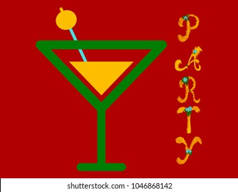 Summer Party. vector illustration. poster, banner, greeting template