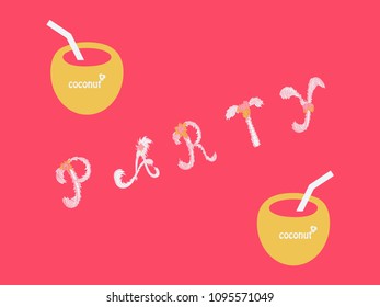 Summer Party. vector illustration. poster, banner, greeting template