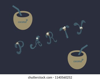 Summer Party. vector illustration. poster, banner, greeting template