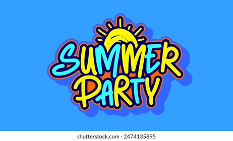 letras de texto de Vector de verano