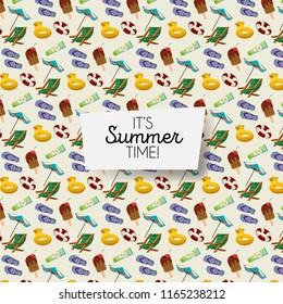 summer pattern with beach elements