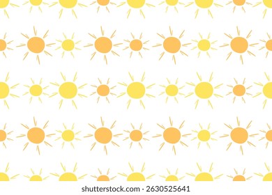 Summer pattern, beach, pastel colors. seamless vector pattern, hand drawn. Perfect for kids clothes, decoration, walls, beachwear or even packaging.