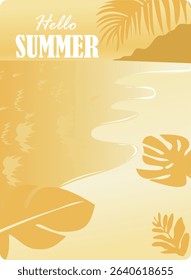 Summer pattern in brown color. Vector illustration.