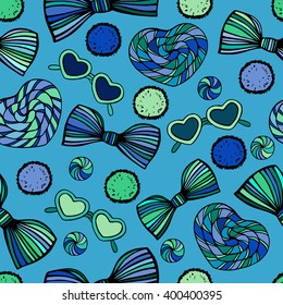 Summer pattern in cold colors