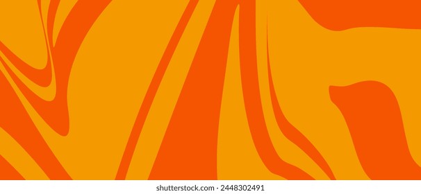 Summer Pattern with Colorful Colors. Abstract Optical Illusion in Retro Style 1960. Background with Swirl Line for Advertising, Web Delights, Social Media, Banners, Covers, Posters. Psychedelic Design