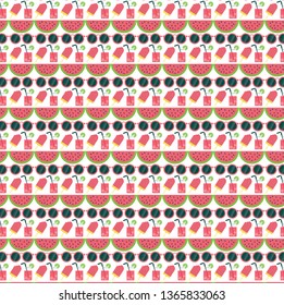 Summer Pattern Colorful Ice Cream Sunglass Watermelon