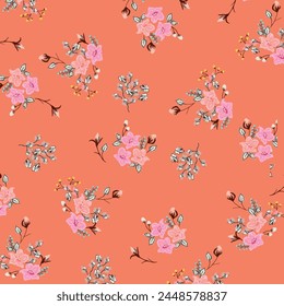 summer pattern, design, ditsy floral, chine pattern, floral, flower 