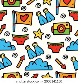 summer pattern designs illustration, for clothing, wallpapers, backgrounds, posters, books, banners aand more