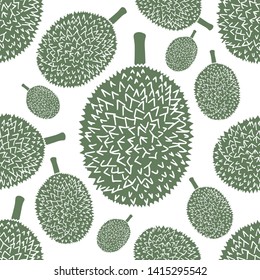 Summer pattern. Durian, tropical fruit