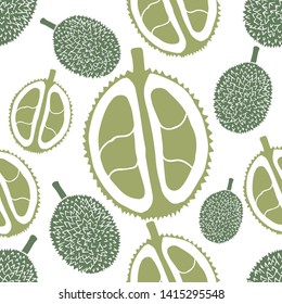 Summer pattern. Durian, tropical fruit