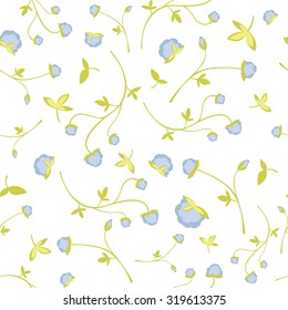 Summer pattern. The pattern of the flowers of clover. The pattern of the flowers of cotton.
