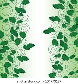 Summer pattern with green leaves