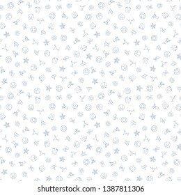 Summer pattern with hand drawn beach elements. Fashion print design, vector illustration. Seamless Pattern Background for banner, card, website. Design for wallpapers, wrapping, backgrounds.