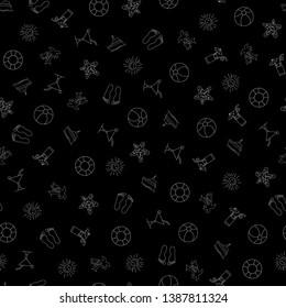 Summer pattern with hand drawn beach elements. Fashion print design, vector illustration. Seamless Pattern Background for banner, card, website. Design for wallpapers, wrapping, backgrounds.