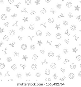Summer pattern with hand drawn beach elements. Fashion print design, vector illustration. Seamless Pattern Background for banner, card, website. Design for wallpapers, wrapping, backgrounds.