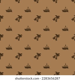 Summer pattern with hand drawn beach elements. Fashion print design, vector illustration. Seamless Pattern Background for banner, card, website. Design for wallpapers, wrapping, backgrounds.