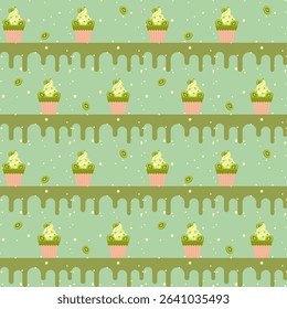 Summer Pattern ice cream cup kiwi
