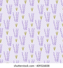 Summer pattern of lavender in Provence style. Seamless pattern for tissue, packaging, or other design surface.