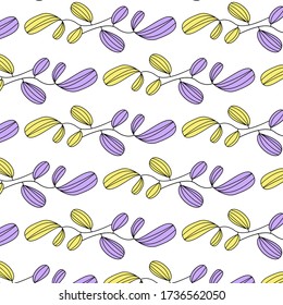 Summer pattern of leaves. Fresh and bright background. Suitable for packaging and for application to fabric.