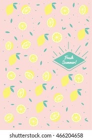 Summer pattern lemon illustration