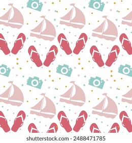 Summer Pattern Mint and Pink color combination