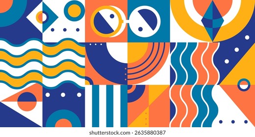 summer pattern mosaic geometry stylish simple design