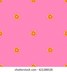 Summer pattern with orange, lemon and grapefruit