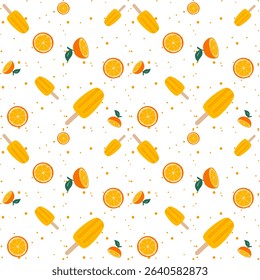 Summer Pattern Popsicle Orange abstract background