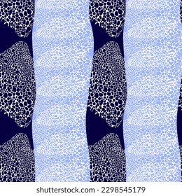 Summer pattern with sea foam on a blue background