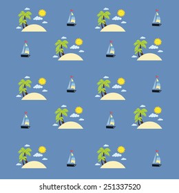 summer pattern sea vacation yacht