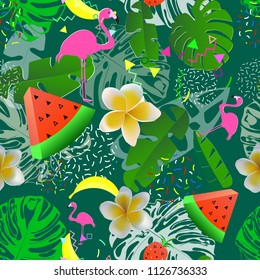 Summer pattern seamless for textile product, background. Vector stock.